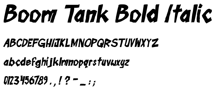 Boom Tank Bold Italic police